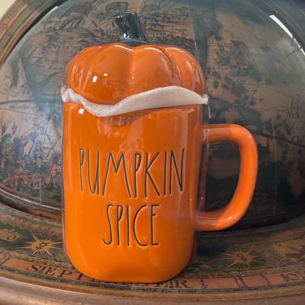Pumpkin Spice Rae Dunn Mug with Topper